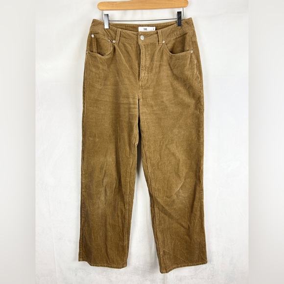 TWIK Wide Leg Corduroy Pants Brown Women's‎ 29 Organic Cotton Neutral Granola - Picture 2 of 5